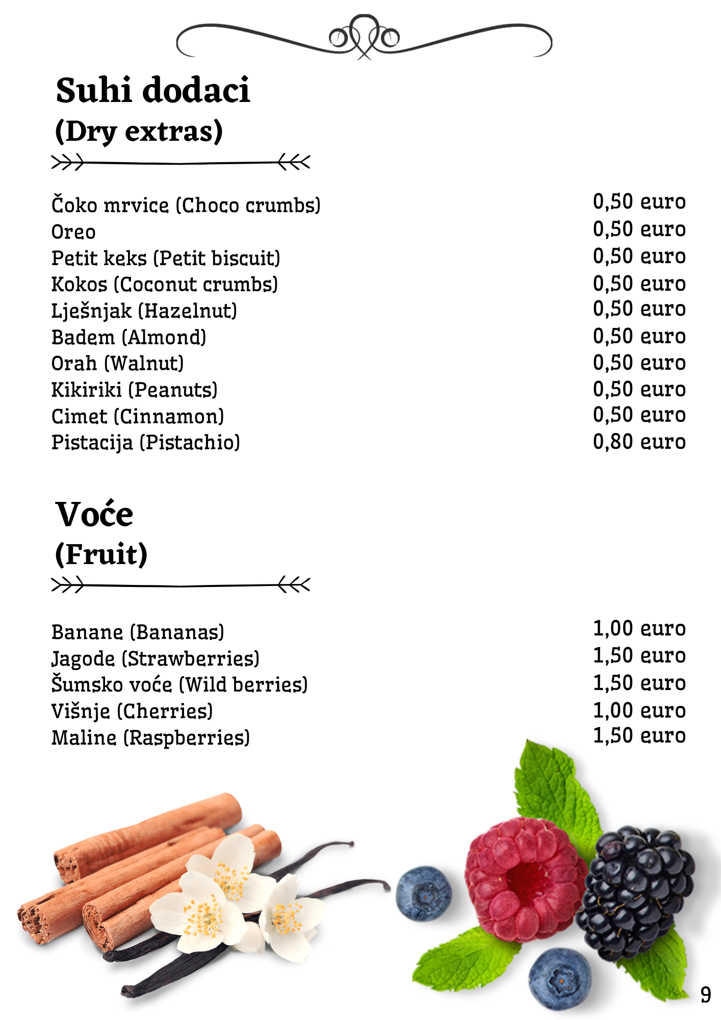 Suhi dodaci i voće